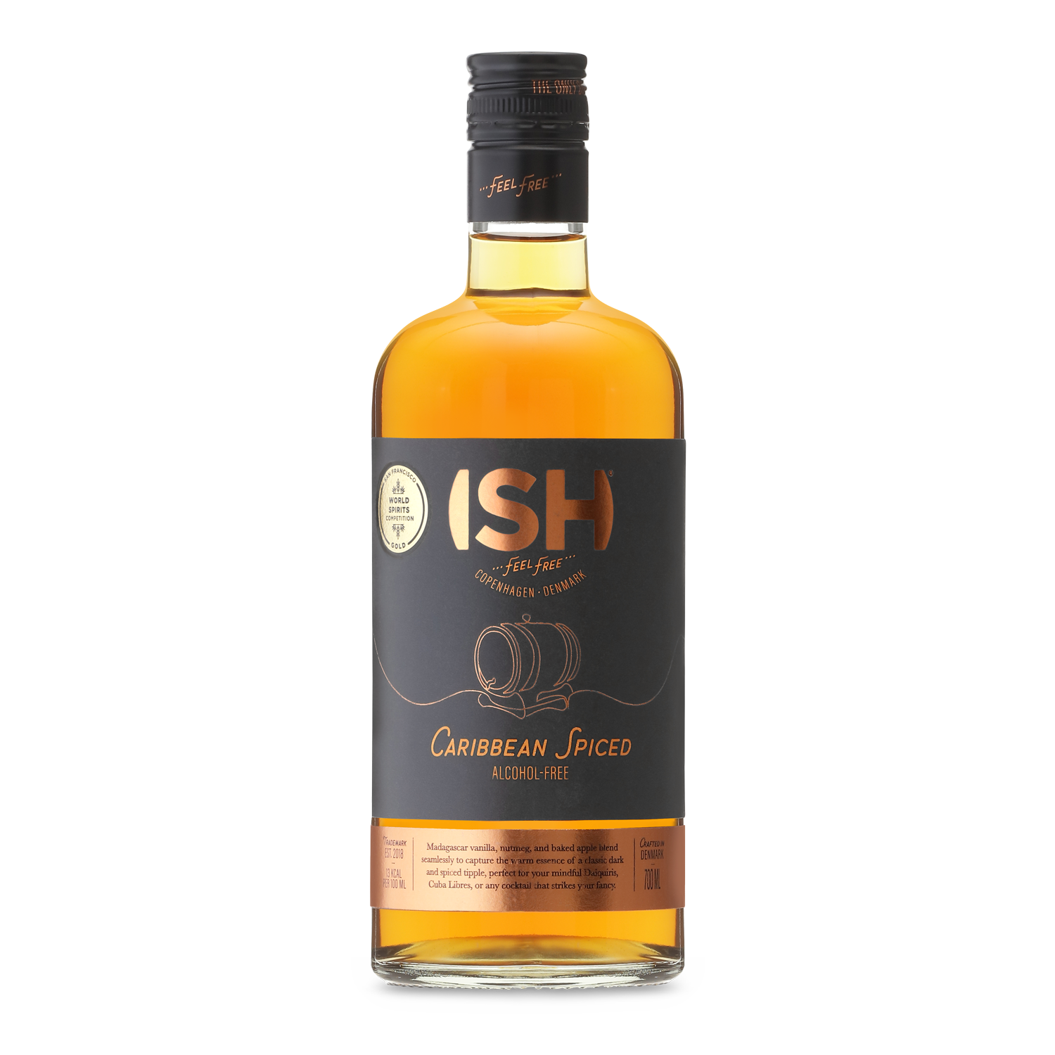 ISH Caribbean Spiced - Alternativa fără alcool la Rom 0.7L