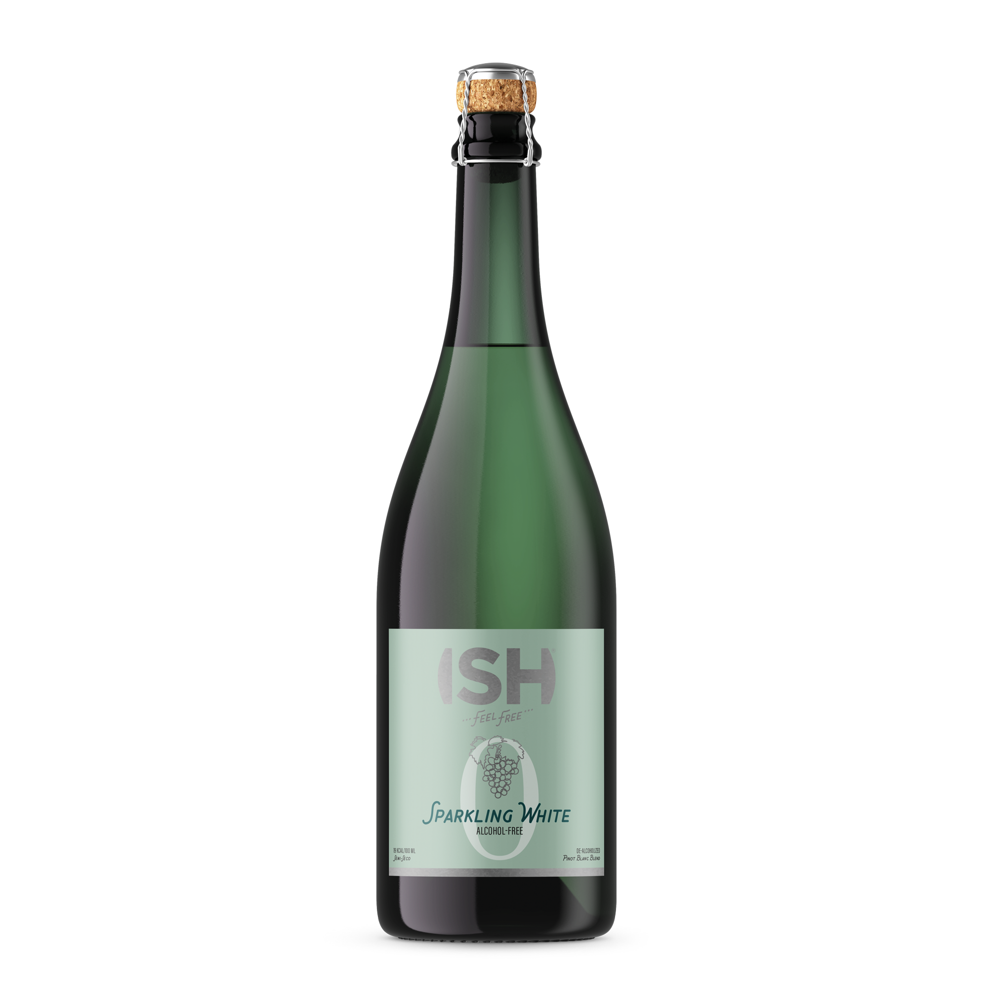 ISH Sparkling White - vin alb spumant fără alcool 0.75L