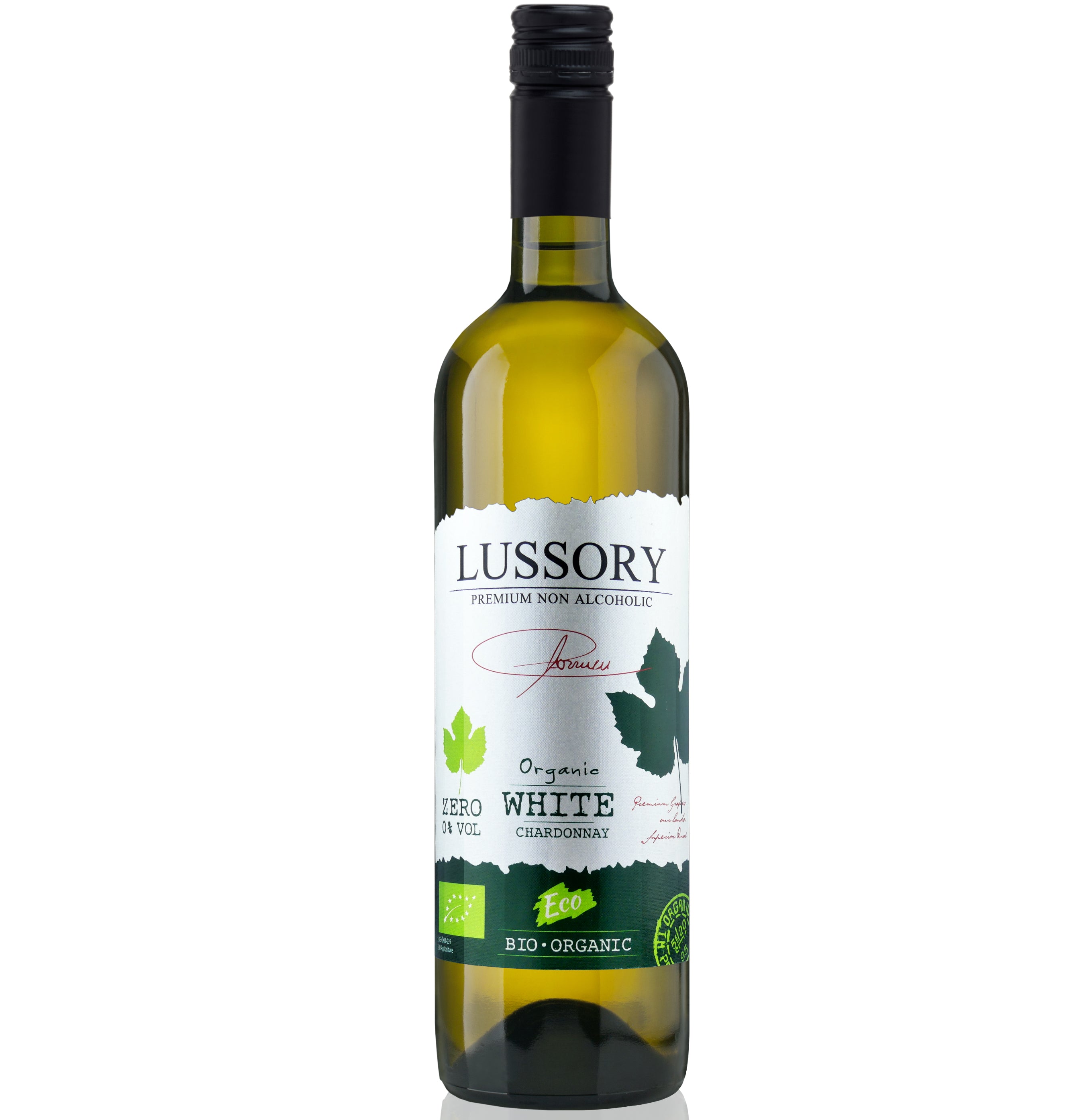 Lussory Organic Chardonnay 0,0% - vin alb fără alcool 0.75L