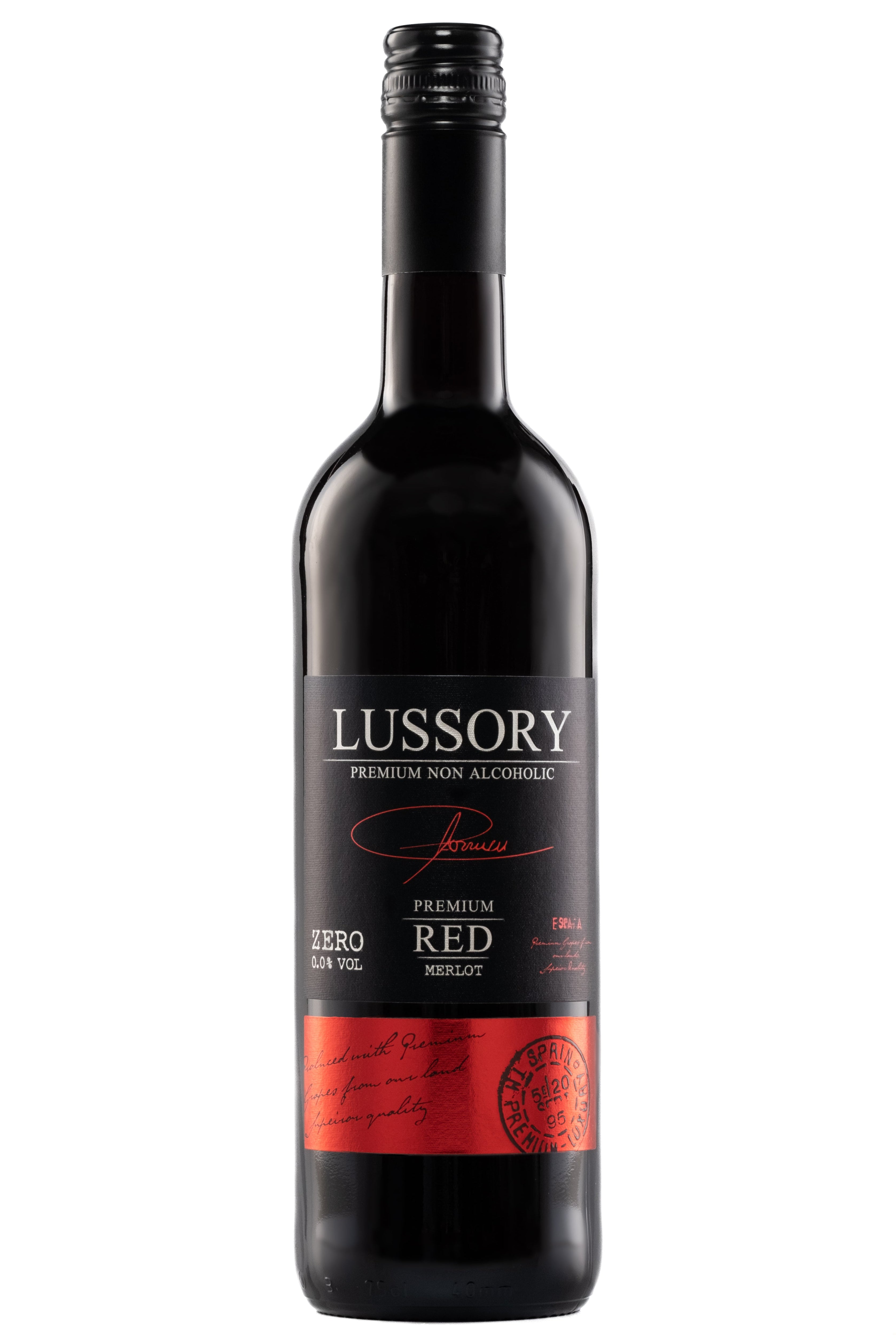 LUSSORY Premium Merlot, vin roșu fara alcool 0.75L