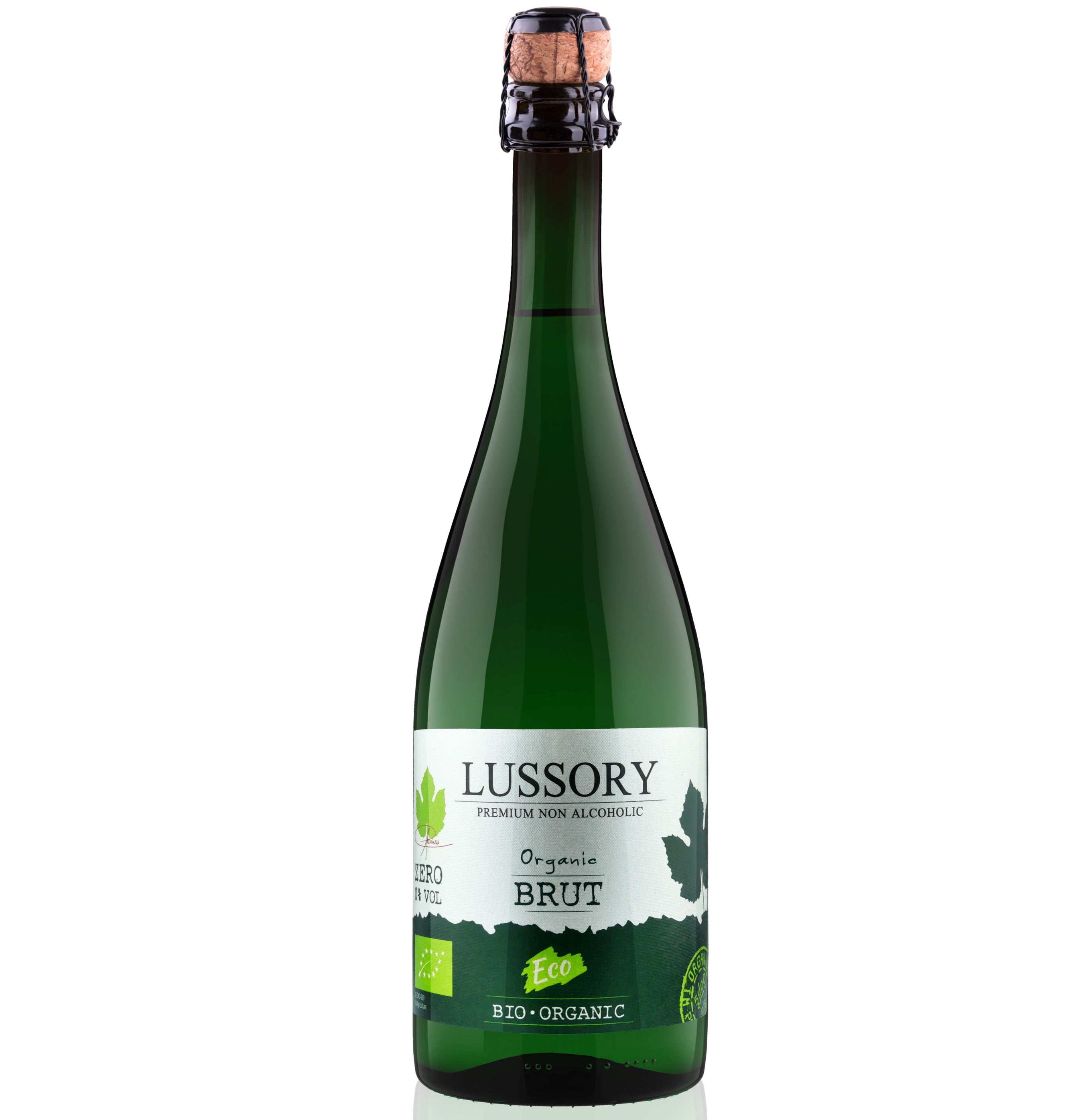 Lussory Premium Organic sparkling 0,0% - vin spumant alb fara alcool 0.75L
