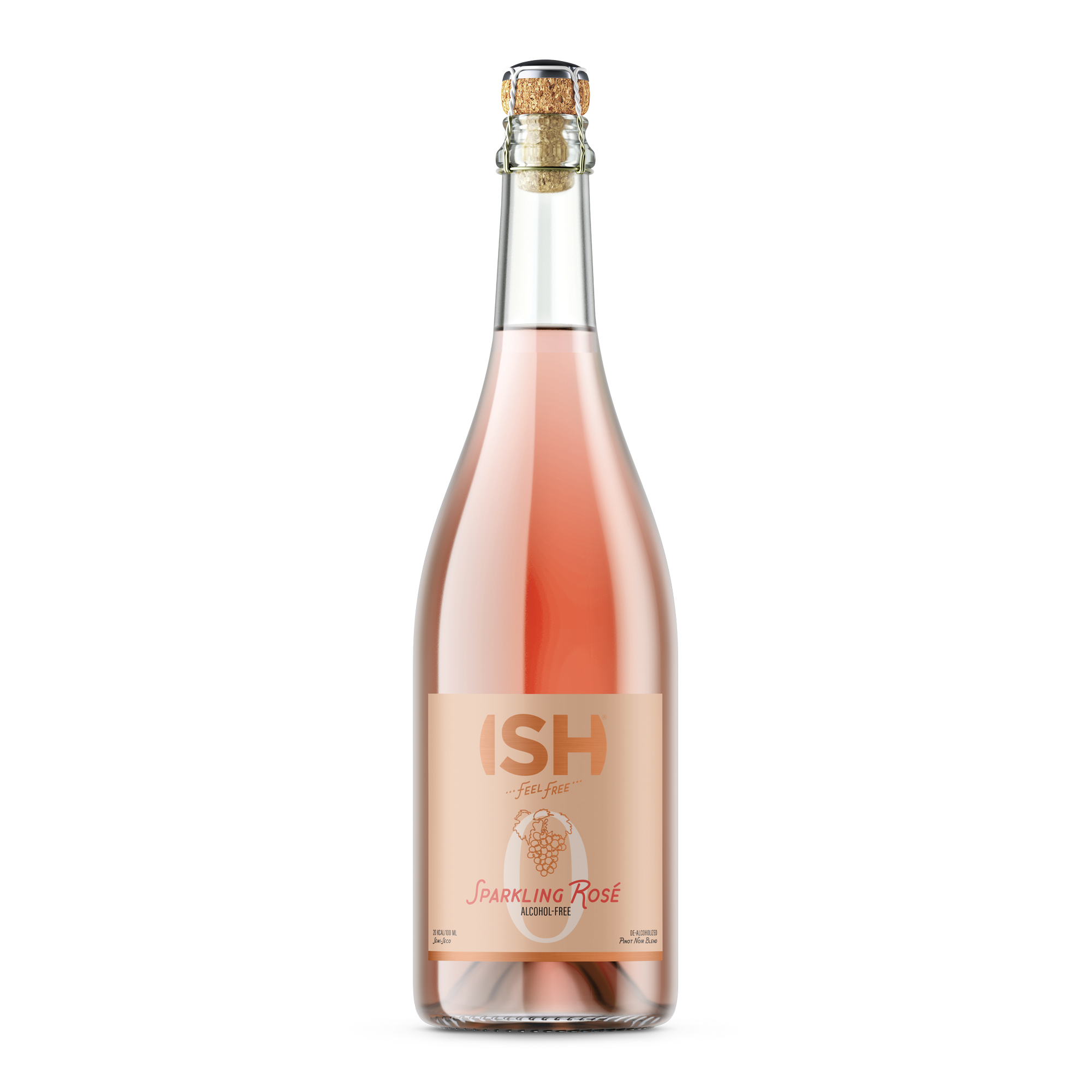 ISH Sparkling Rosé - vin rosé spumant fără alcool 0.75L