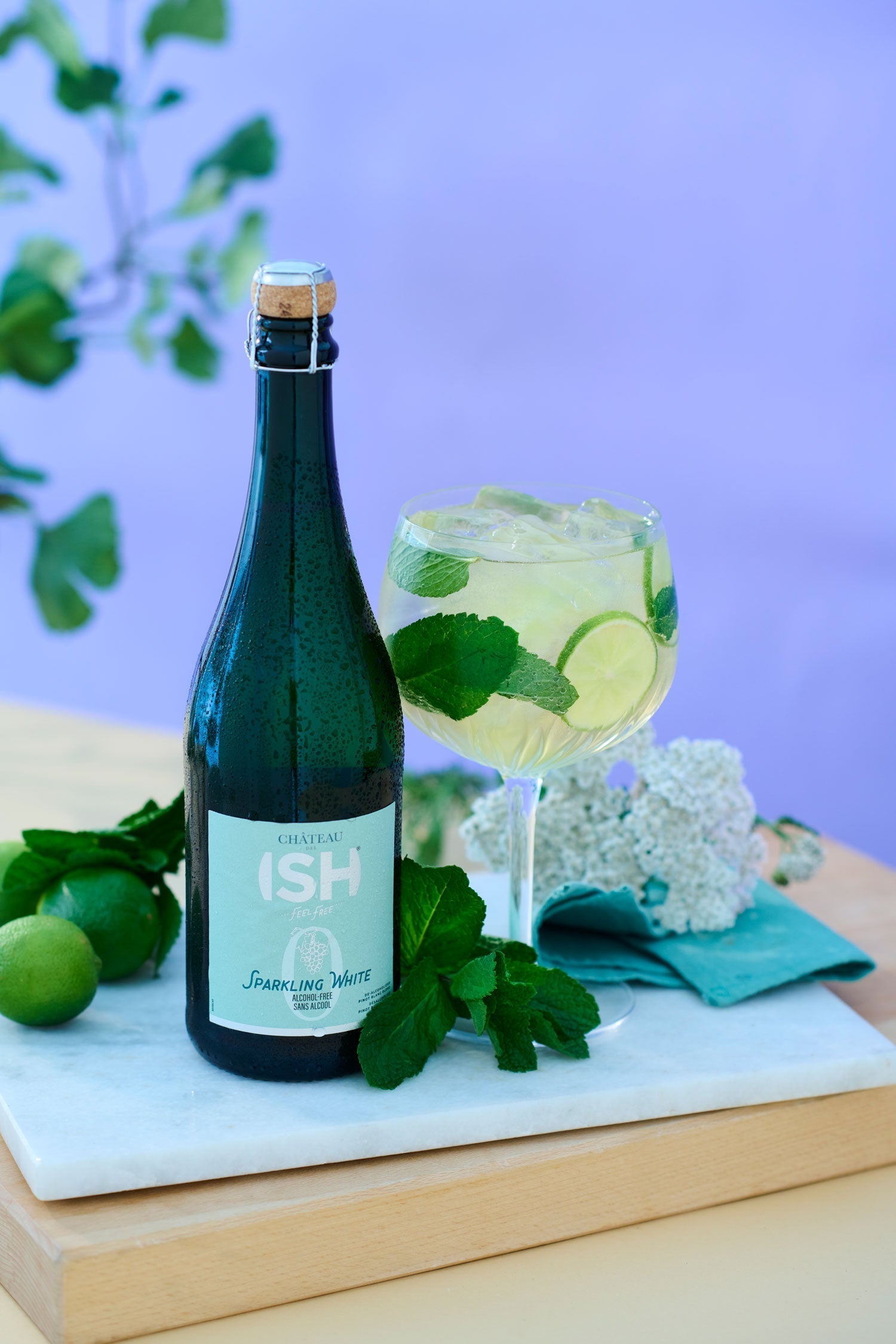 Happy Hugo, cocktail fără alcool cu vin spumant