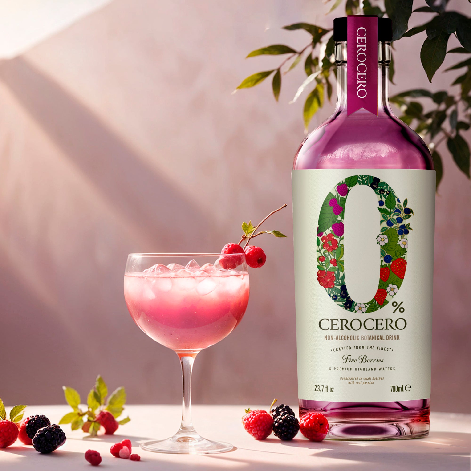 CeroCero Five Berries - Alternativa fara alcool la Gin 0.7L