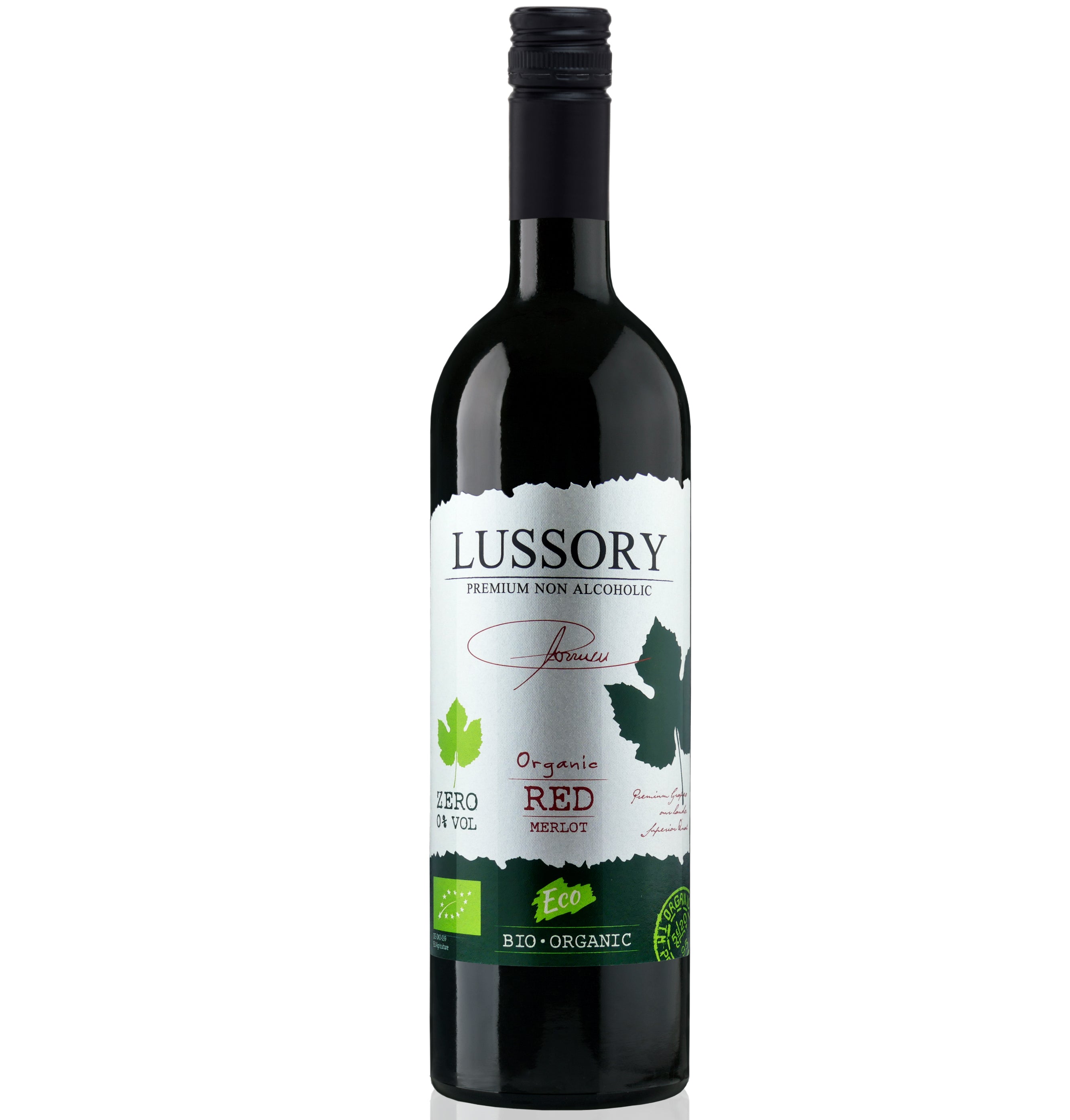 Lussory Organic Merlot 0.0% - vin roșu fără alcool 0.75L